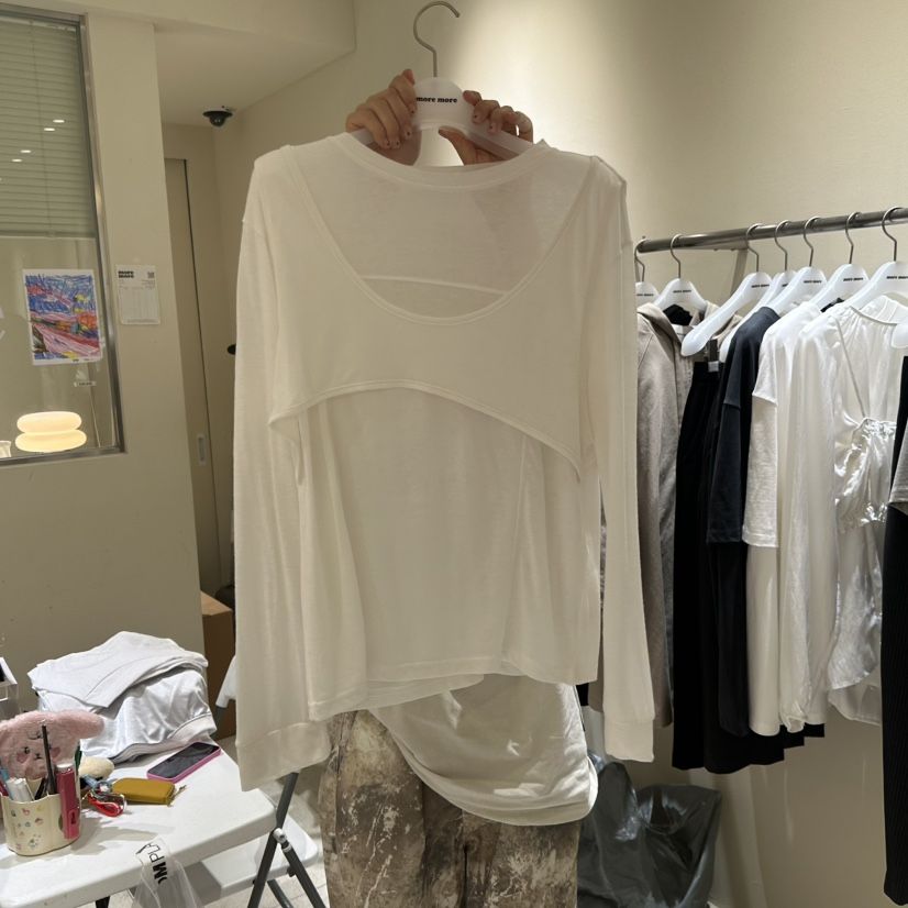 MOREMORE東大門㊣代購女士新品25秋冬時尚休閑真品熱賣長袖T恤more more長袖T恤