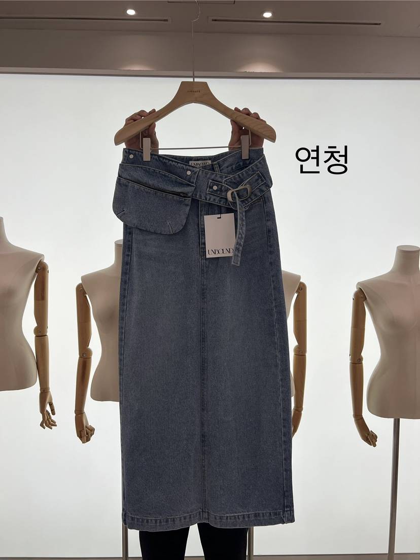 UNBOUND東大門㊣實拍女裝新品時尚熱賣人氣真品25秋冬長裙含腰包UNBOUND長裙