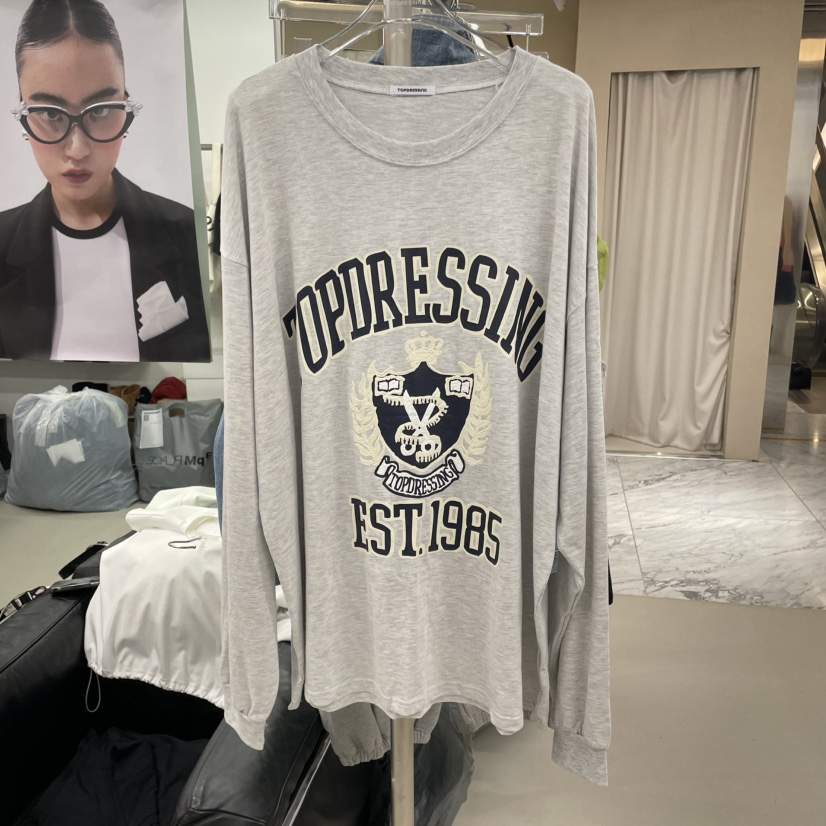 TOPDRESSING韓國直郵㊣女裝新品職業推薦25秋冬熱賣長袖T恤TOPDRESSING長袖T恤