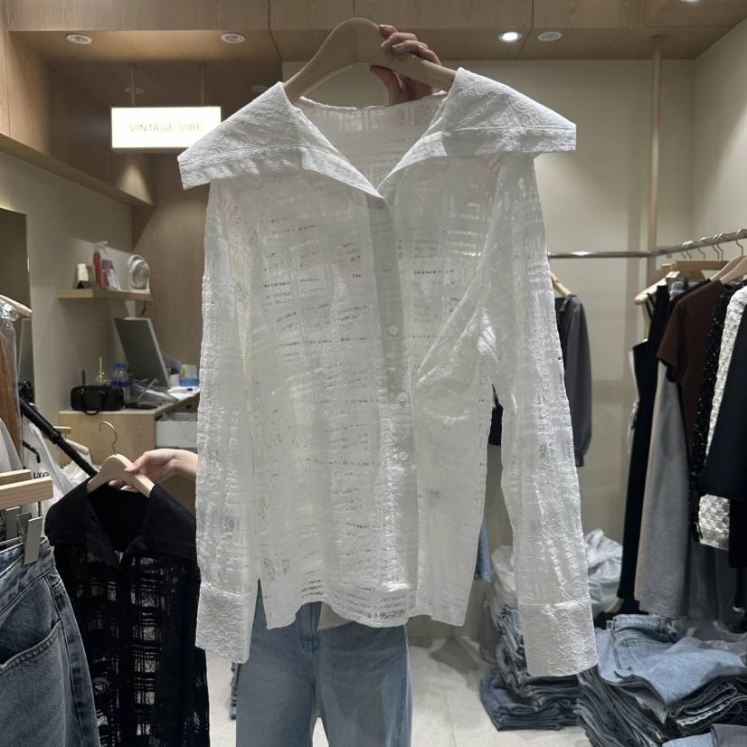 VINTAGE VIBE東大門㊣實拍女裝新款熱賣時尚真品襯衫蕾絲衫VINTAGE VIBE襯衫/蕾絲衫