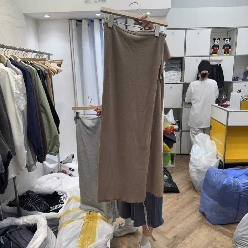 DE LINE韓國直郵㊣女士新品休閑推薦真品職業時尚熱賣長裙DE LINE長裙