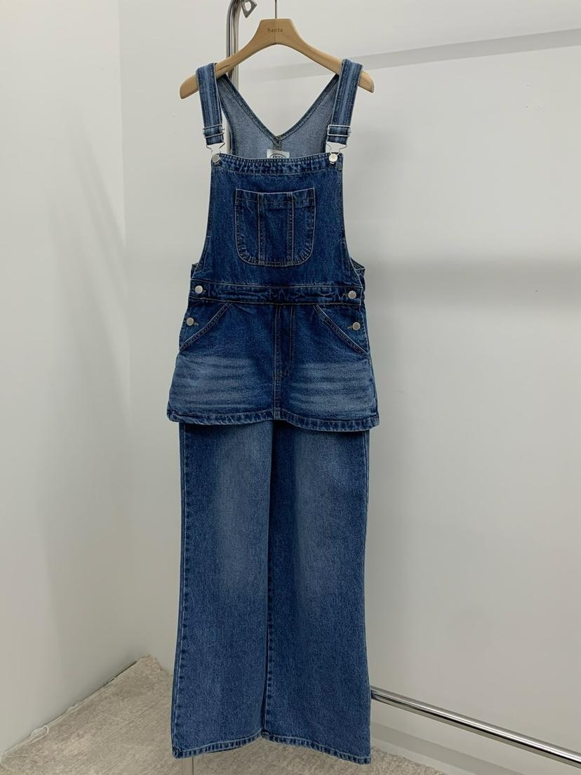 LOVE MY SANTA東大門㊣代購女士新品25秋冬推薦真品背帶褲Santa/LOVE MY SANTA背帶褲