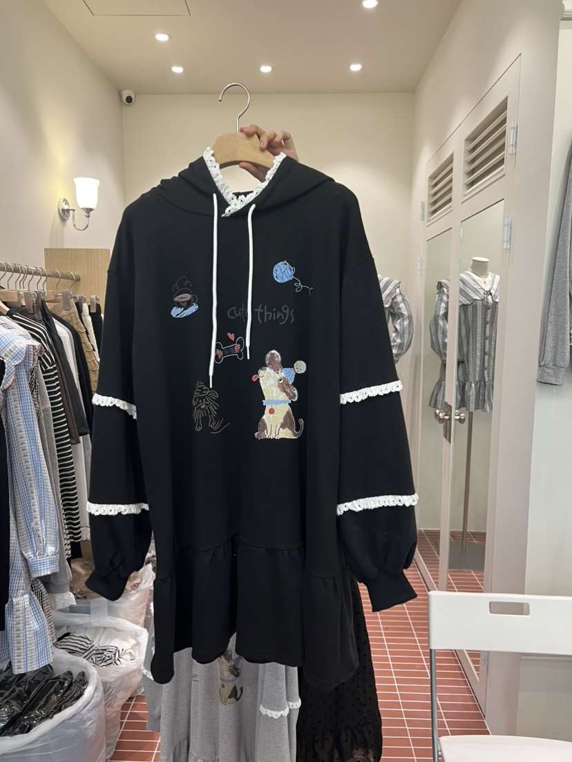 BE&amp;BE東大門㊣實拍女裝新品熱賣休閑職業人氣連衣裙連帽BE&be連衣裙