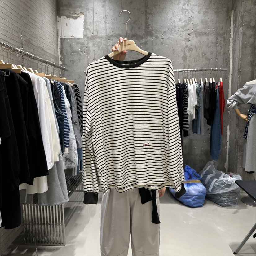 JUNI韓國直郵㊣女士新款真品人氣25秋夏推薦熱賣職業長袖T恤my juni長袖T恤