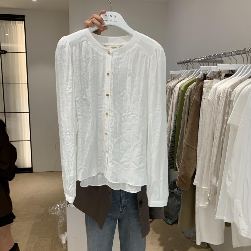 VENIR-a東大門㊣直郵女裝新品休閑人氣時尚熱賣襯衫蕾絲衫VENIR-a襯衫/蕾絲衫