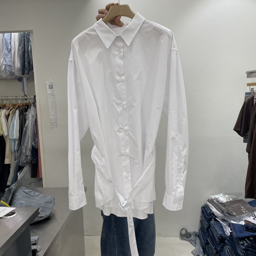 REPELLER東大門㊣實拍女士新品人氣熱賣休閑襯衫蕾絲衫含腰帶REPELLER襯衫/蕾絲衫