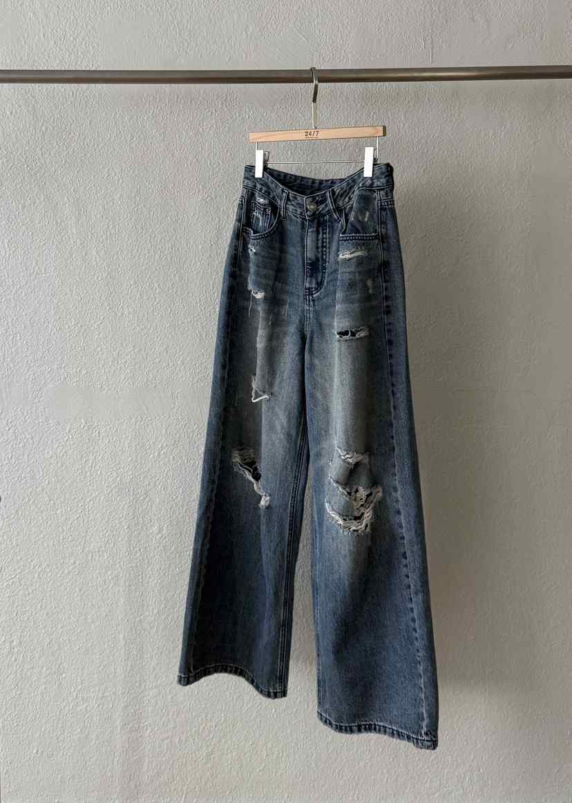 TWENTY FOUR SEVEN24-7韓國直郵㊣女裝新品人氣休閑牛仔褲TEWNTY FOUR SEVEN24-7牛仔褲