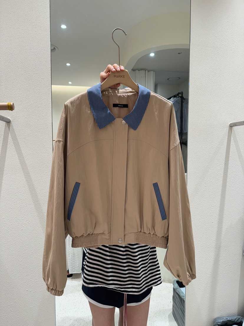 MARKE-P韓國直郵㊣女裝新品人氣推薦時尚真品職業夾克格紋MARKE-P夾克