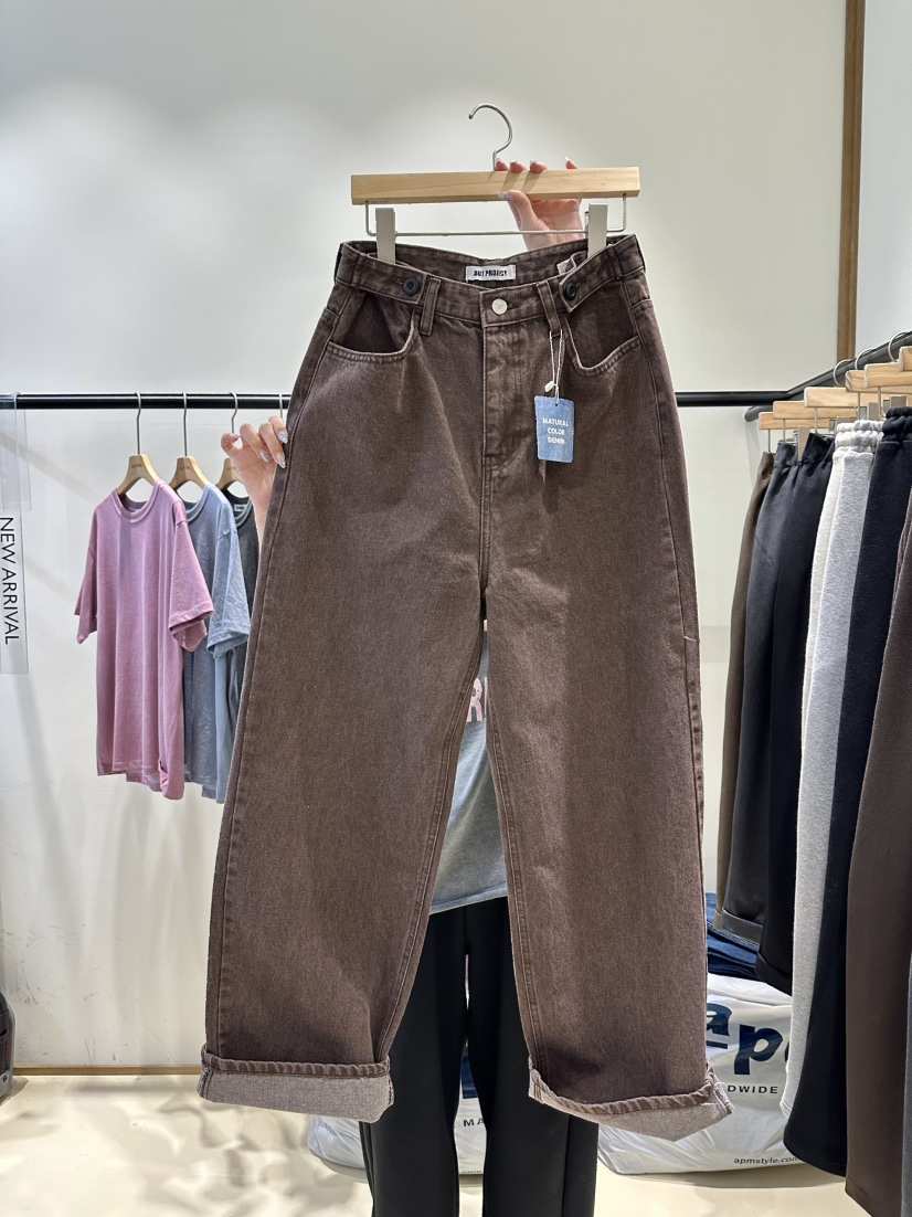 BUT韓國直郵㊣女裝新品休閑人氣真品職業時尚推薦牛仔褲紐扣button牛仔褲
