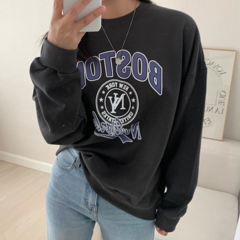 HELLO JINI韓國代購㊣女士新品休閑25秋冬熱賣職業真品衛衣HELLO JINI衛衣