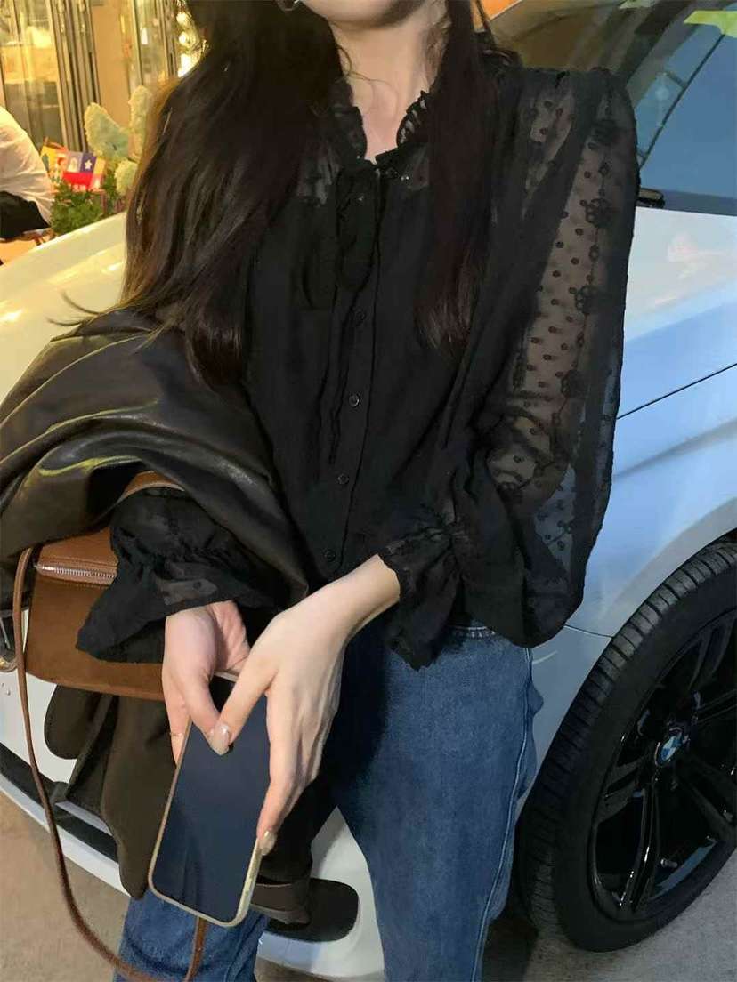 STRAWBERRY韓國直郵㊣女士新品人氣推薦真品休閑襯衫蕾絲衫STRAWBERRY襯衫/蕾絲衫