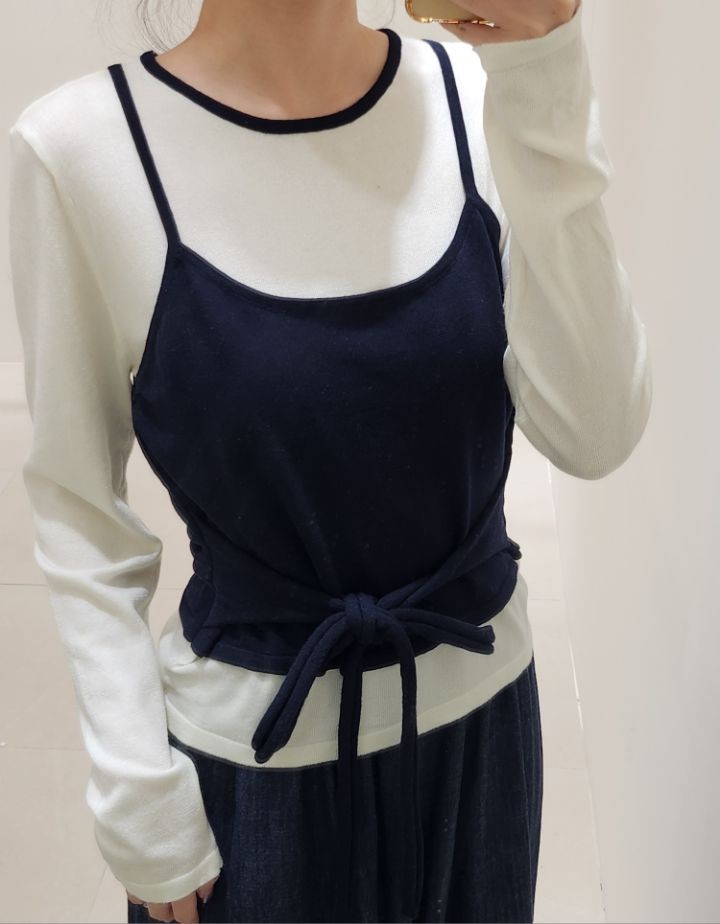 FEMME韓國代購㊣女裝新款25秋冬推薦職業真品休閑針織衫蝴蝶結FEMME針織衫
