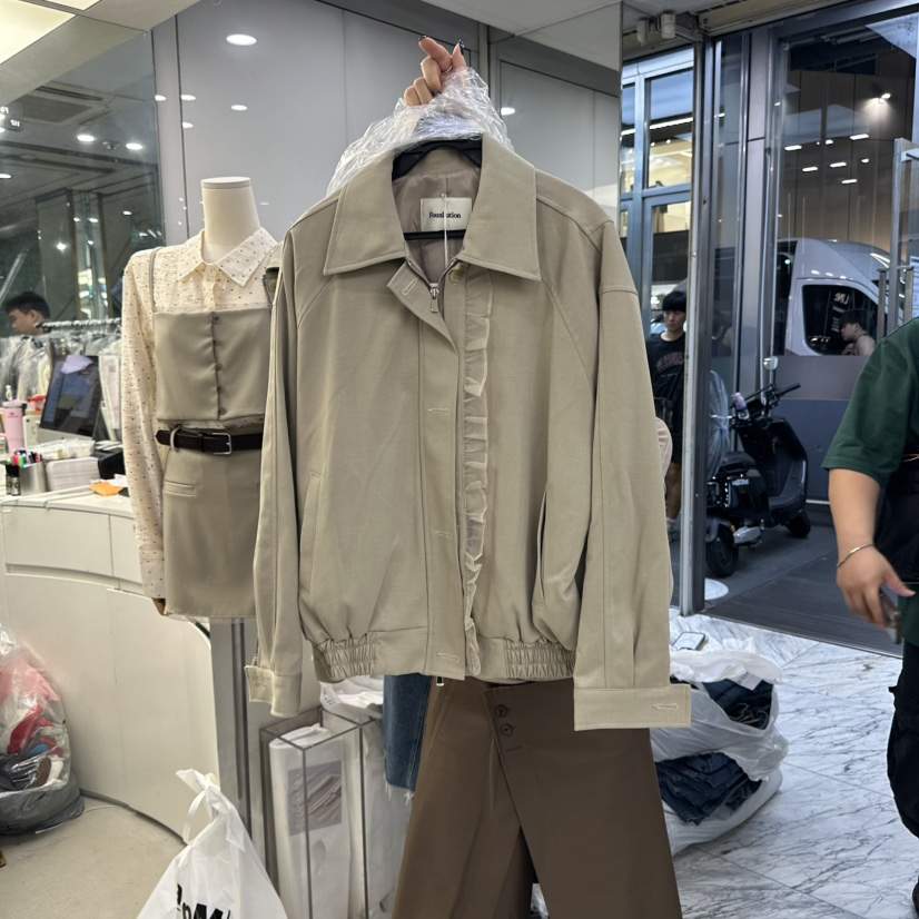 FOUNDATION韓國代購㊣女裝新品真品熱賣25秋冬休閑時尚夾克FOUNDATION夾克