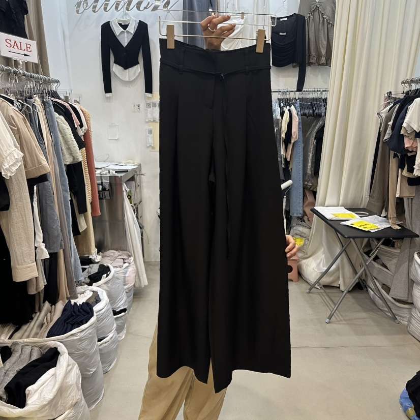 BILLION-L韓國代購㊣女士新品25秋冬熱賣人氣休閑褲含腰繩BILLION-L休閑褲