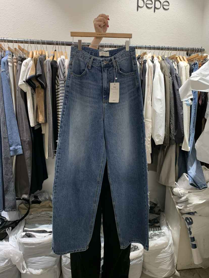 ALMOND PEPE東大門㊣直郵女裝新品25秋冬推薦真品休閑牛仔褲ALMOND PEPE牛仔褲