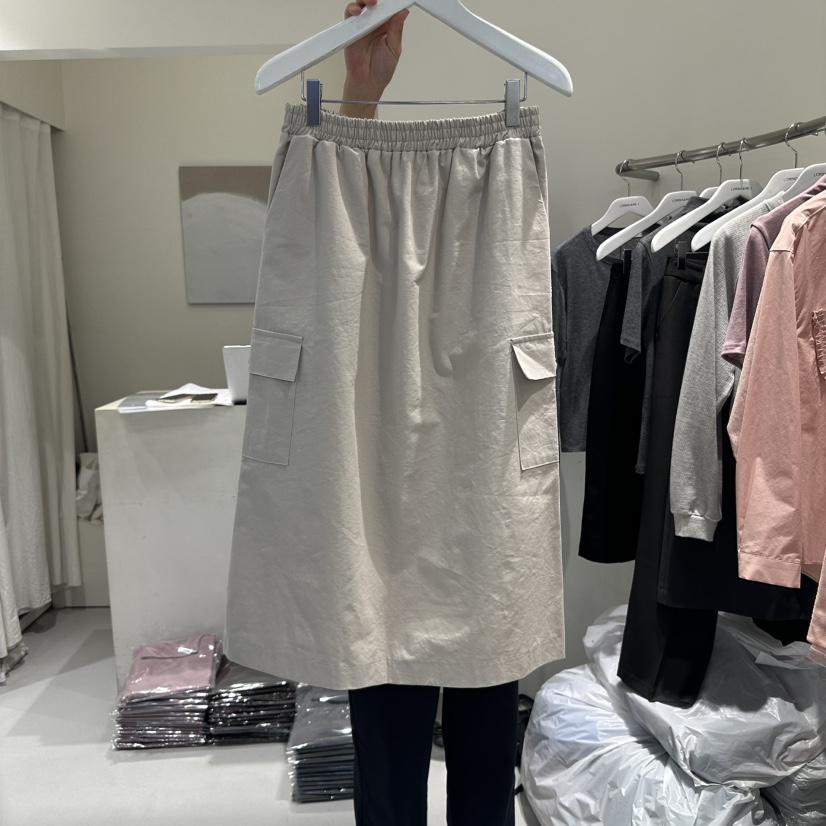 LORING RE I東大門㊣實拍女士新品25秋冬推薦人氣長裙紐扣LORING RE-I/BARE長裙