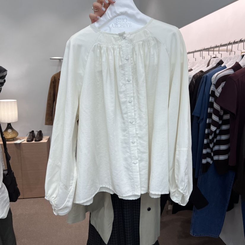 SIHO ARCHIVE韓國直郵㊣女士新品25秋冬職業真品襯衫蕾絲衫SIHO ARCHIVE襯衫/蕾絲衫