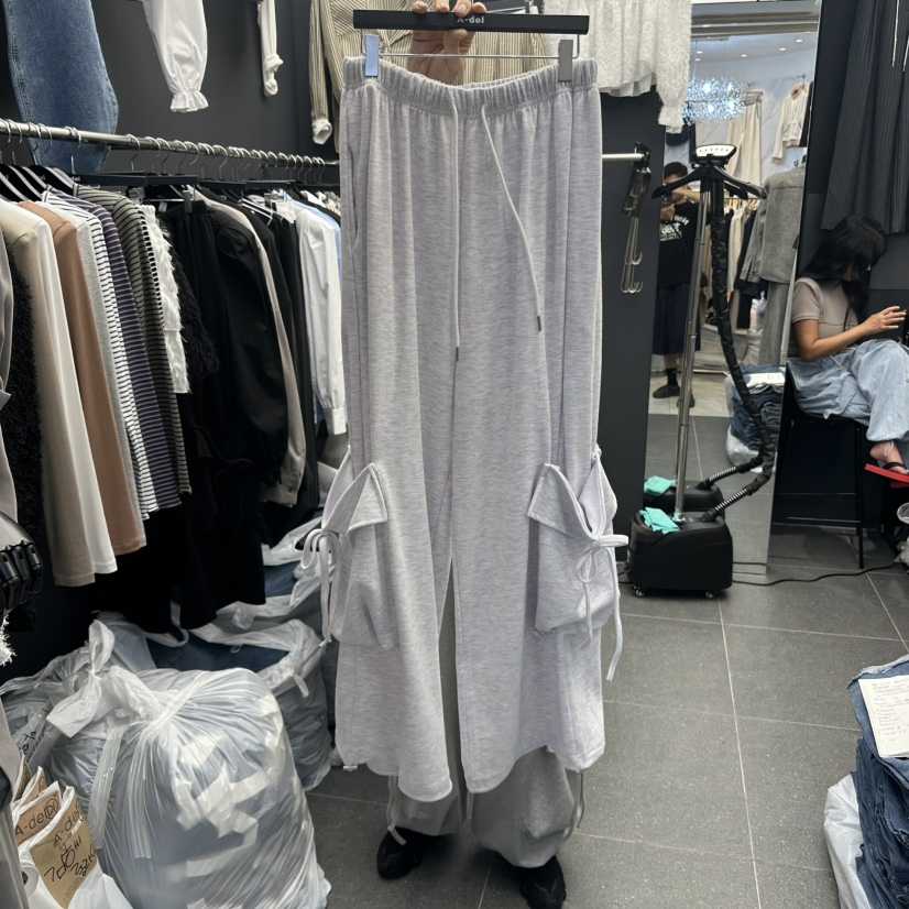 A-DEL韓國代購㊣女士新品職業推薦真品時尚休閑休閑褲口袋A-DEL休閑褲