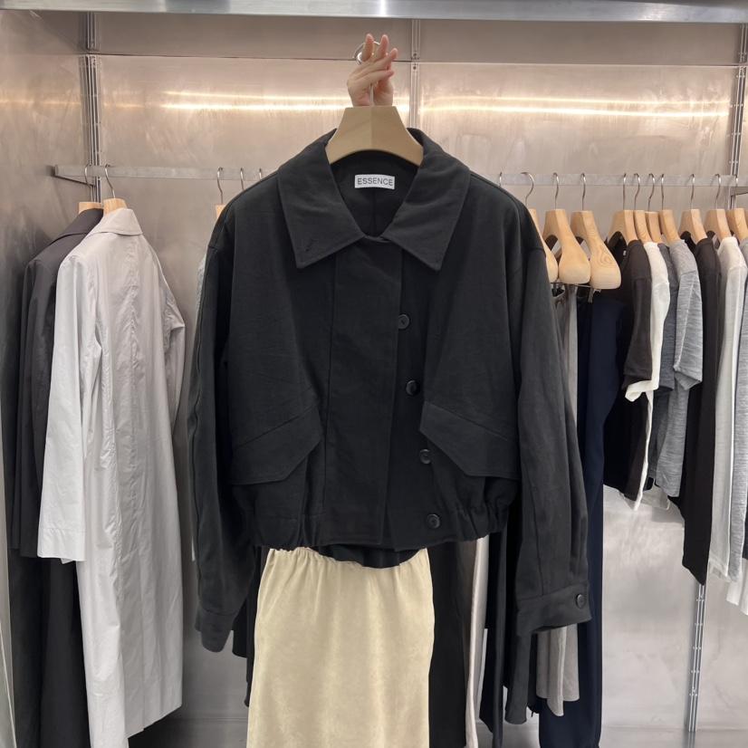 ESSENCE韓國代購㊣女裝新品熱賣25秋冬時尚人氣真品職業夾克ESSENCE夾克