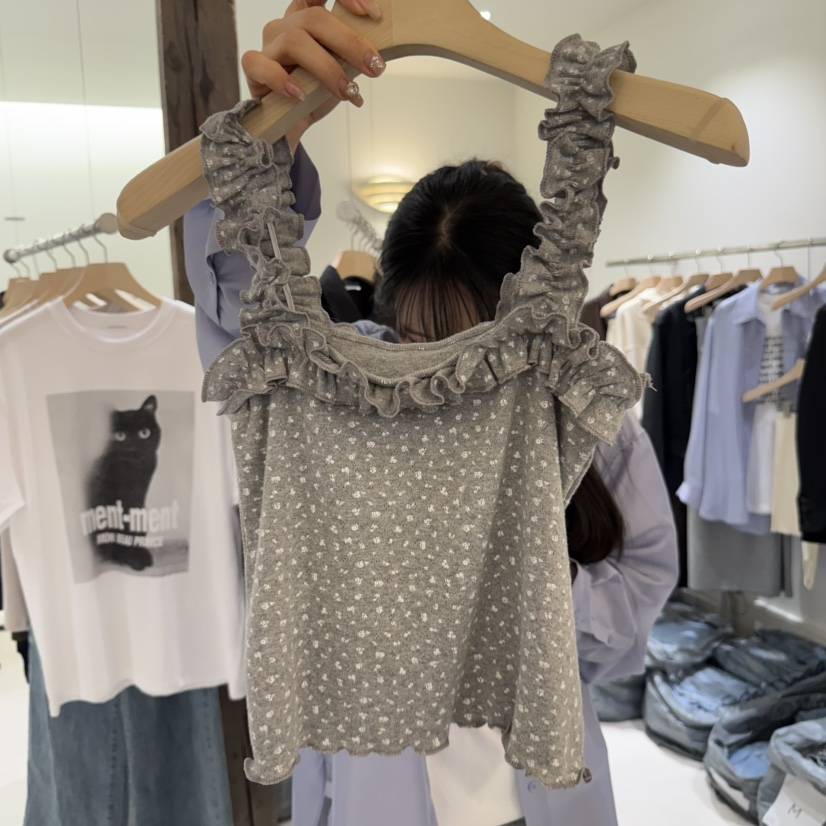 AVECNOUS東大門㊣實拍女裝新品職業人氣推薦休閑真品吊帶背心AVECNOUS吊帶/背心