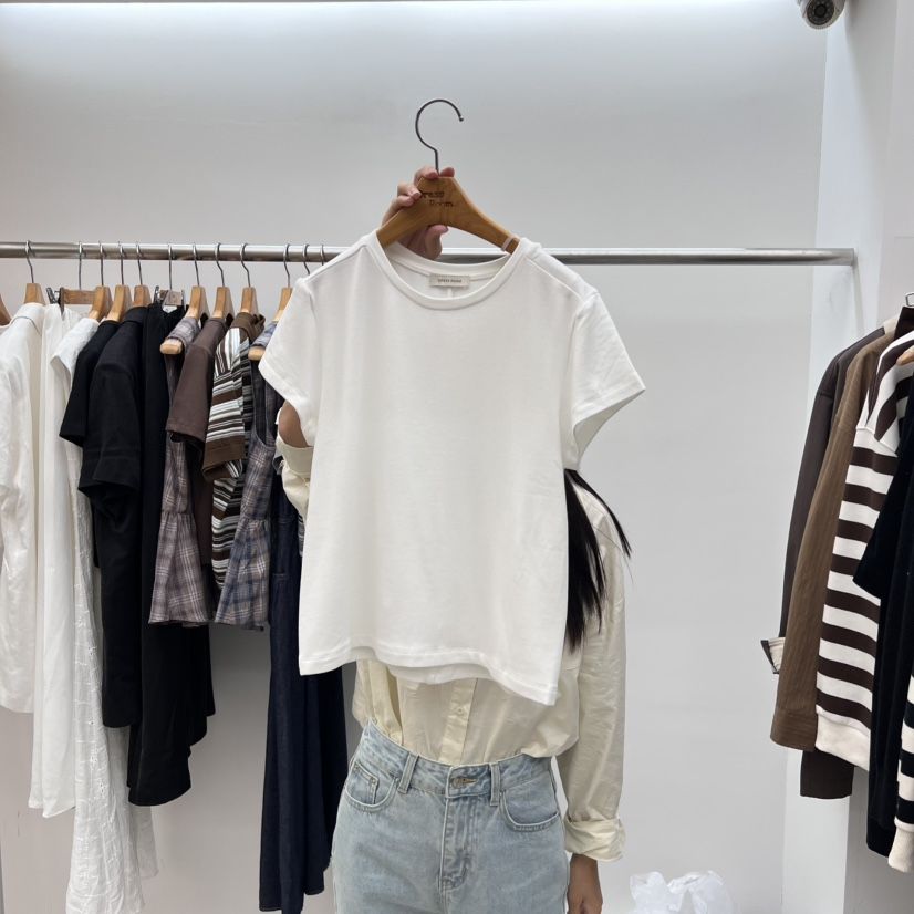DRESS ROOM東大門㊣代購女士新品25秋冬人氣職業休閑真品T恤DRESS ROOMT恤