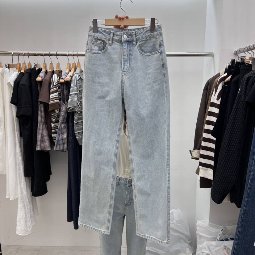DRESS ROOM韓國代購㊣女士新款推薦時尚熱賣25秋冬真品牛仔褲DRESS ROOM牛仔褲