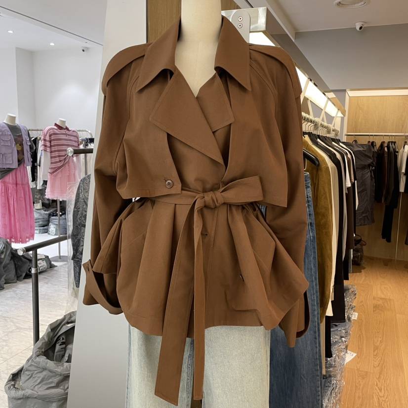 LEFANCY東大門㊣代購女裝新品人氣真品休閑熱賣25秋冬夾克含腰帶LEFANCY夾克