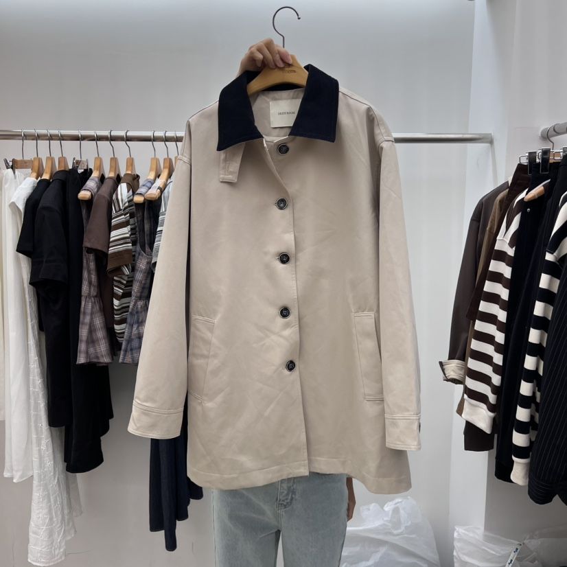 DRESS ROOM東大門㊣實拍女士新款推薦25秋冬時尚夾克燈芯絨DRESS ROOM夾克