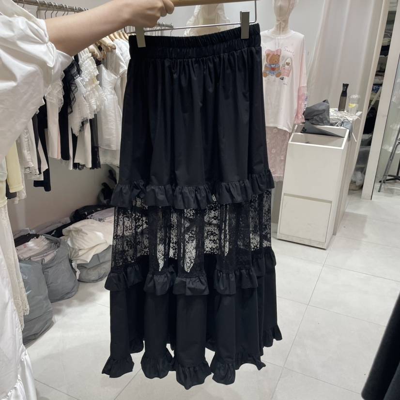 MINI UNNI東大門㊣直郵女裝新品時尚休閑推薦熱賣長裙荷葉邊MINI UNNI長裙