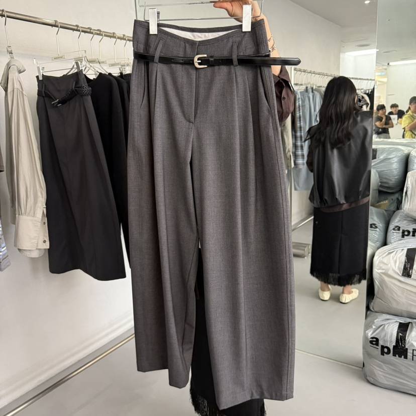 DOUBLE STANDARD/LE SMOKING/MAISONSTAFF東大門㊣代購女裝新品熱賣休閑褲不含腰帶MAISONSTAFF休閑褲