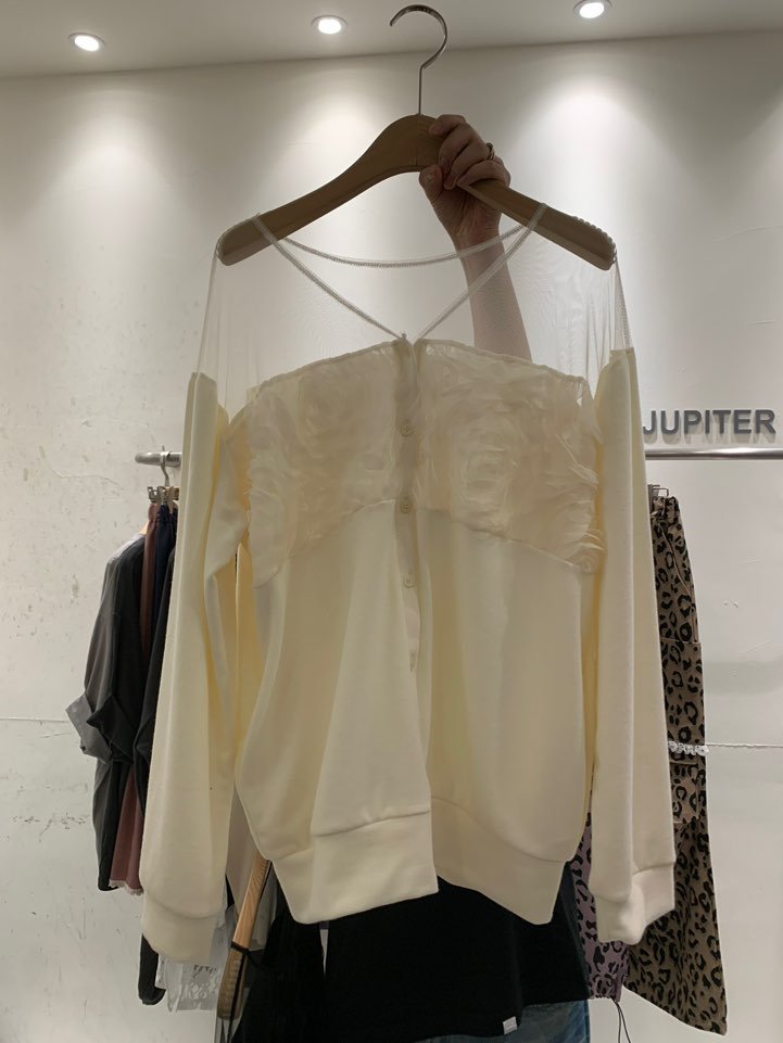 JUPITER東大門㊣代購女裝新品推薦真品25秋冬人氣襯衫蕾絲衫JUPITER襯衫/蕾絲衫