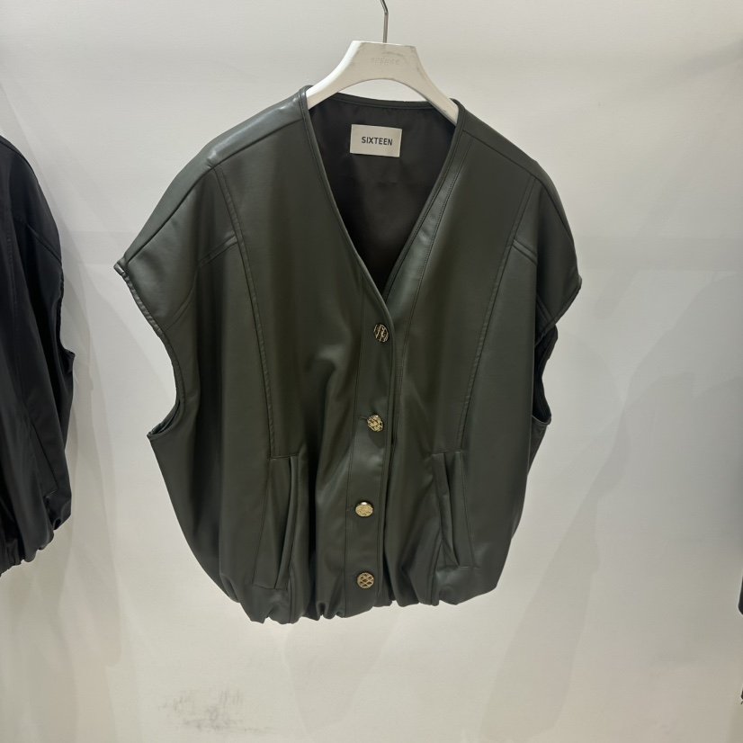 6PENCE-P東大門㊣代購女裝新品真品推薦熱賣人氣時尚馬甲皮革6PENCE-P馬甲