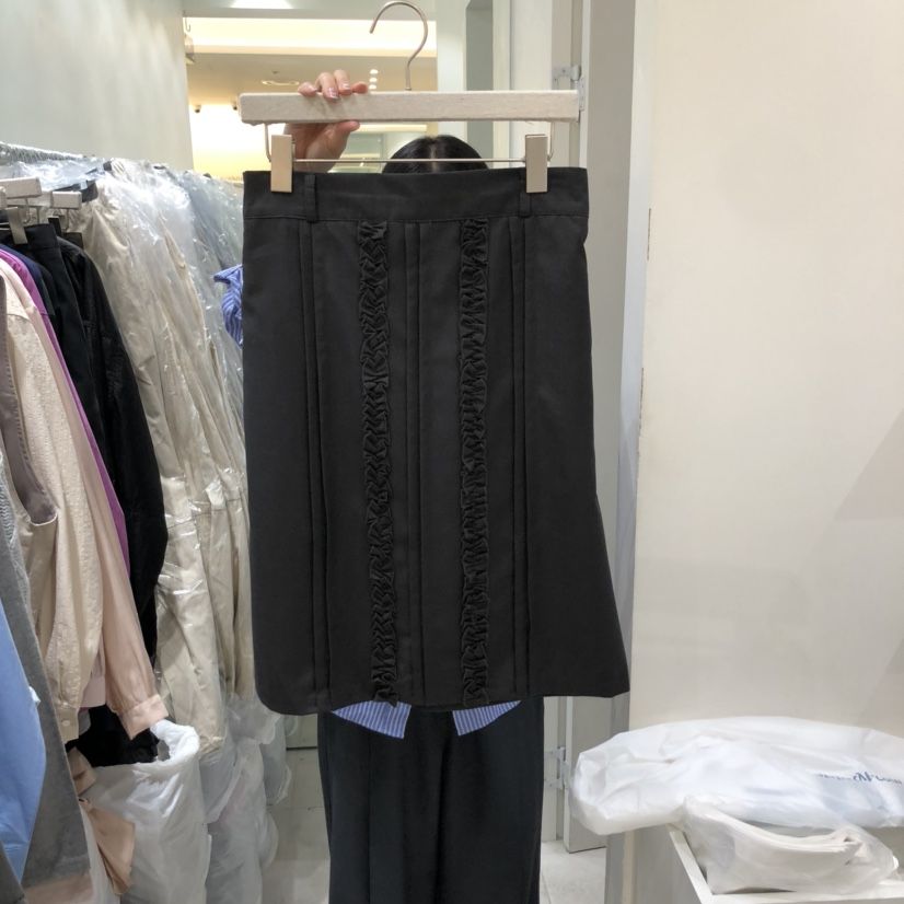 ASOME韓國代購㊣女士新品休閑25秋冬熱賣半身裙中短裙荷葉邊A.SOME半身裙/中短裙