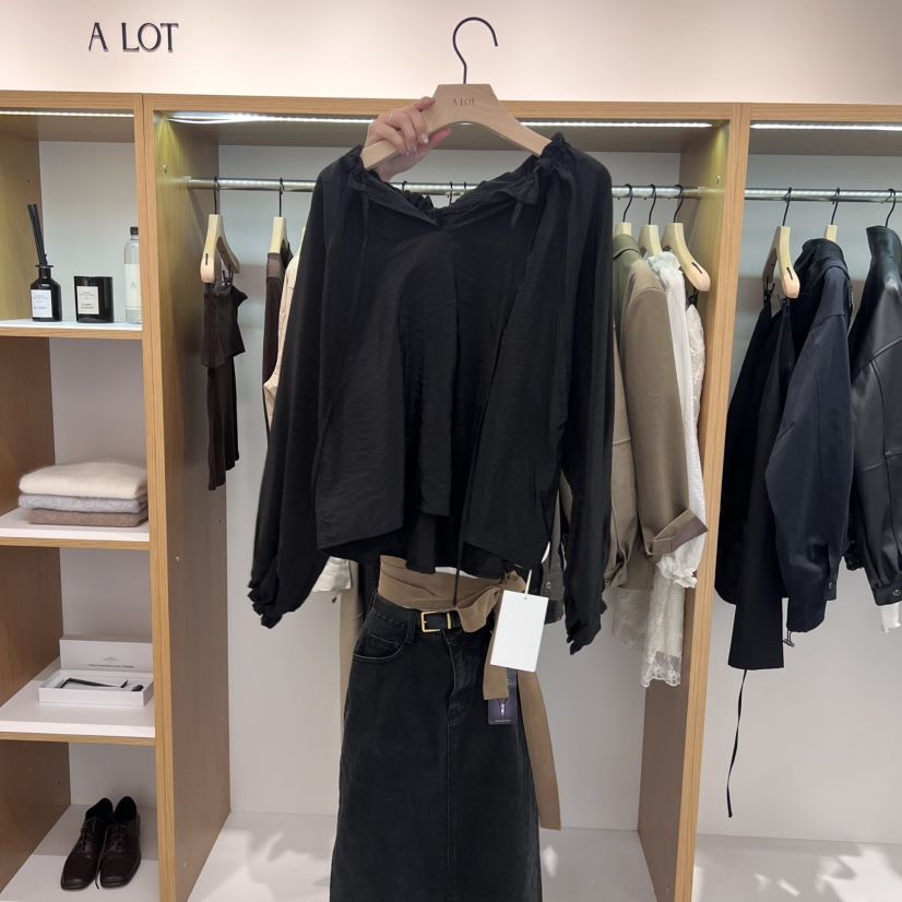 ALOT東大門㊣實拍女裝新品職業推薦休閑人氣時尚襯衫蕾絲衫A LOT襯衫/蕾絲衫