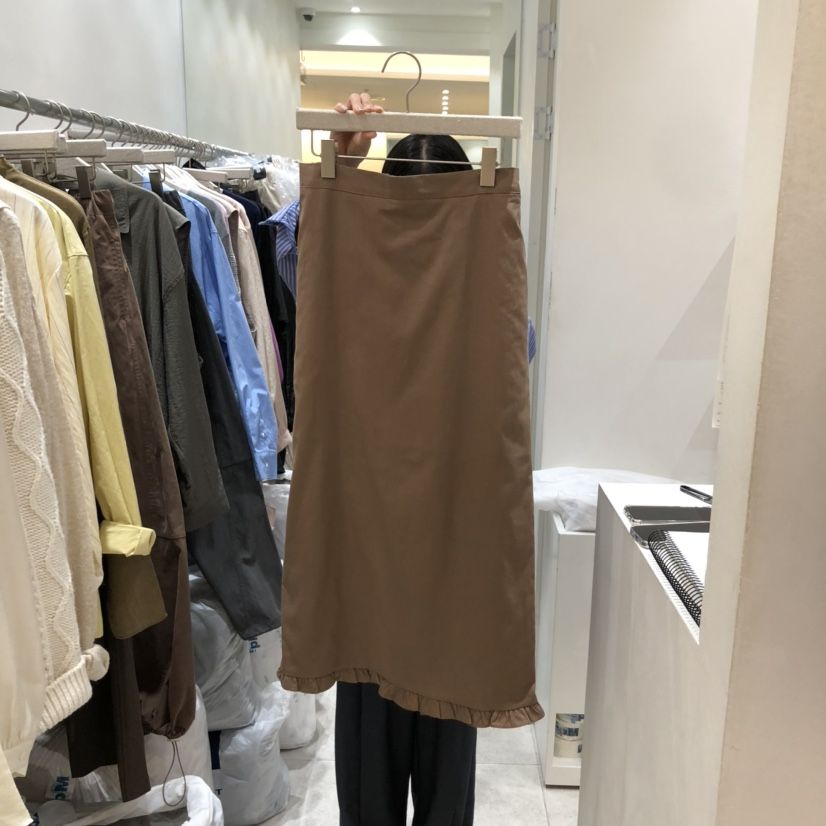 ASOME韓國代購㊣女士新款真品半身裙中短裙不含腰帶荷葉邊長款A.SOME半身裙/中短裙