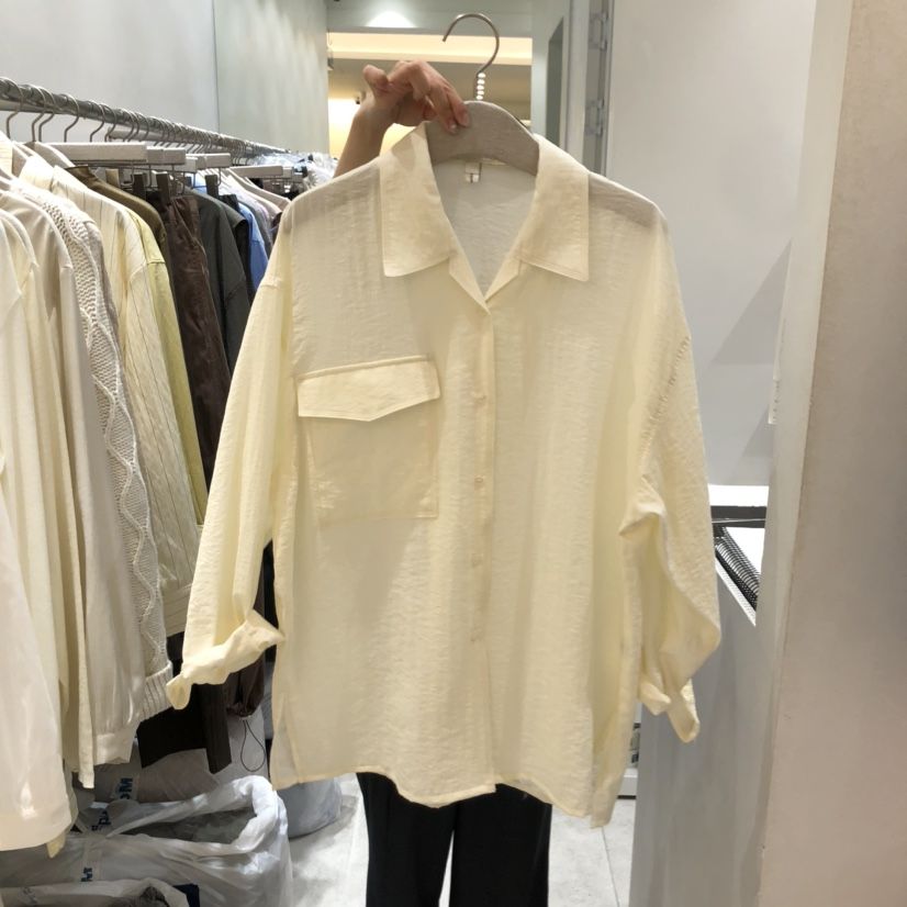 ASOME韓國直郵㊣女裝新品推薦真品時尚人氣25秋冬襯衫蕾絲衫口袋A.SOME襯衫/蕾絲衫