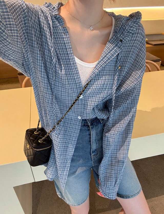 ANDYOUBROWN韓國直郵㊣女士新品人氣時尚推薦休閑襯衫蕾絲衫ANDYOUBROWN襯衫/蕾絲衫