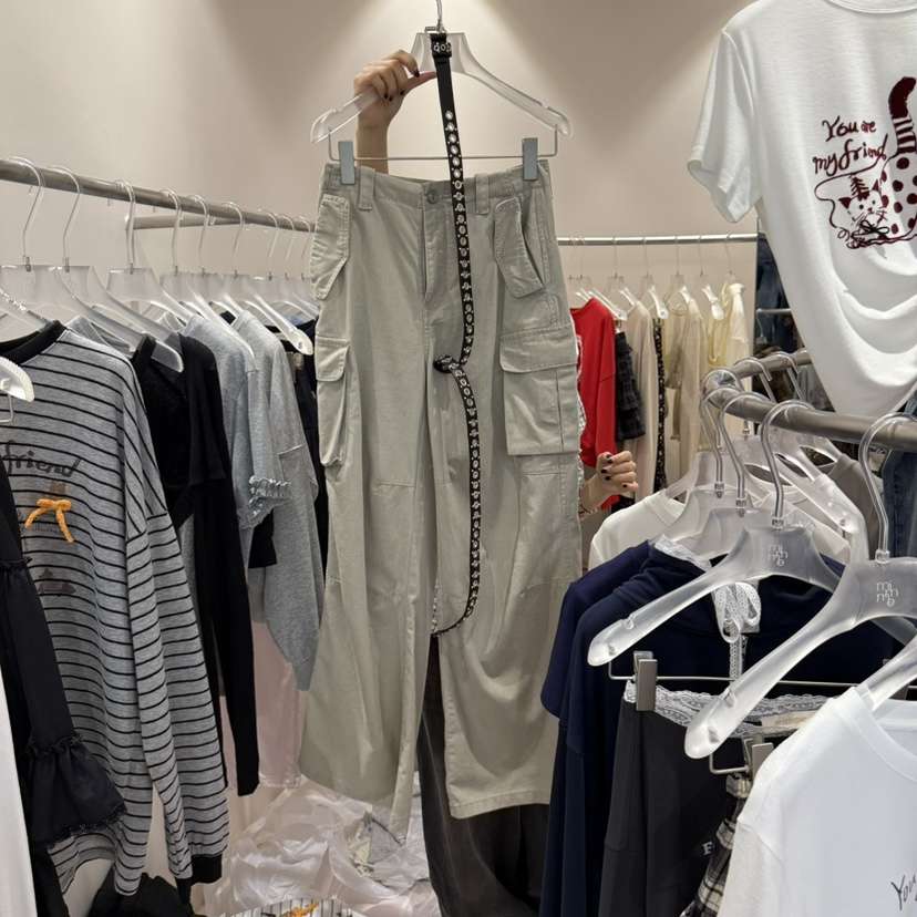 MIMME東大門㊣直郵女裝新品職業休閑推薦25秋冬休閑褲含腰帶MIMME休閑褲