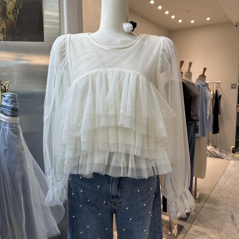 CHEAP-CHIC東大門㊣代購女裝新品時尚熱賣休閑襯衫蕾絲衫網眼CHEAP-CHIC/CHARLES THE SECOND襯衫/蕾絲衫