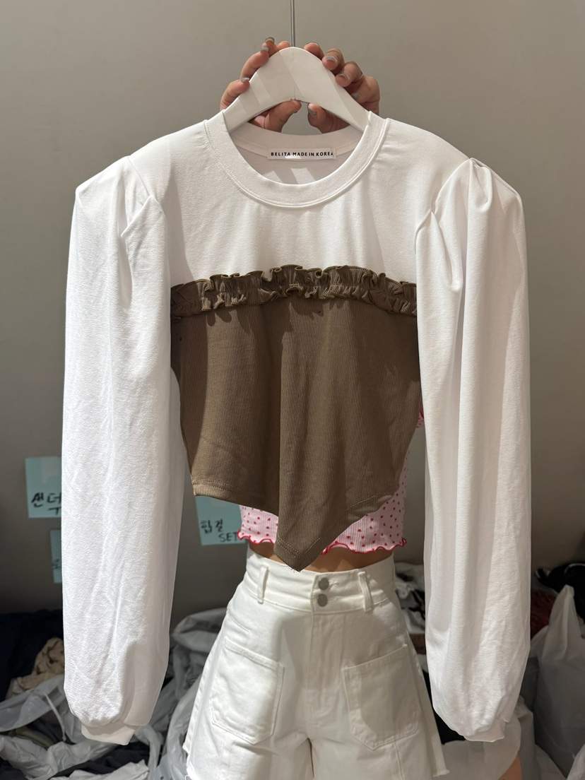 BELITA-L韓國代購㊣女裝新品推薦休閑人氣時尚熱賣長袖T恤BELITA-L長袖T恤