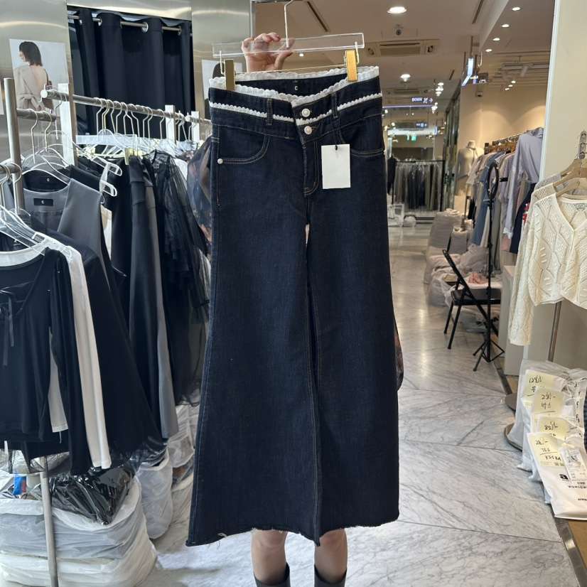 CHEAP-CHIC東大門㊣實拍女士新品時尚職業牛仔褲雙排扣喇叭CHEAP-CHIC/CHARLES THE SECOND牛仔褲