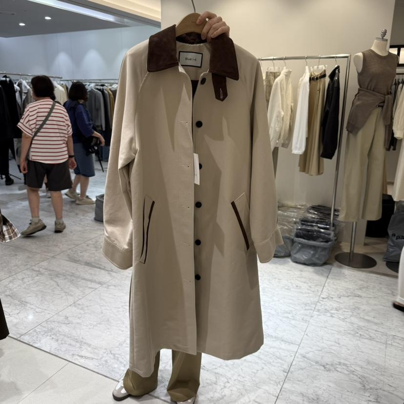 BLUEI-D東大門㊣代購女士新款職業25秋冬時尚熱賣長款風衣Blue i-d長款風衣