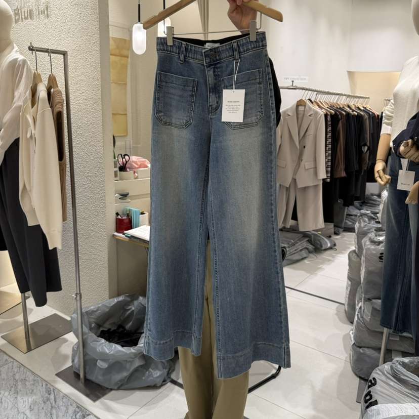 BLUEI-D東大門㊣代購女士新品休閑人氣25秋冬職業真品牛仔褲Blue i-d牛仔褲