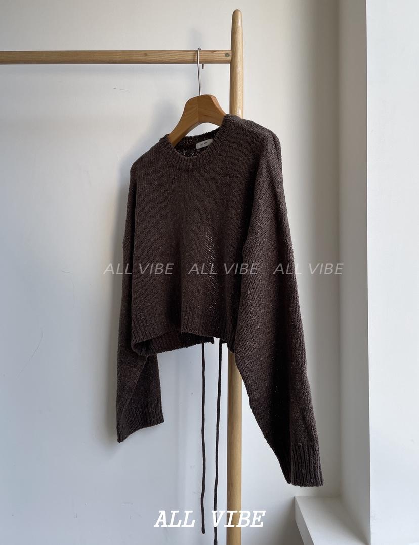 ALLVIBE韓國代購㊣女裝新款真品職業熱賣休閑25秋冬推薦針織衫ALLVIBE針織衫