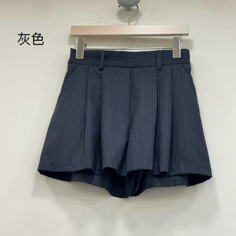 THE LOW東大門㊣直郵女士新品推薦熱賣真品職業25秋冬短褲條紋THE LOW短褲