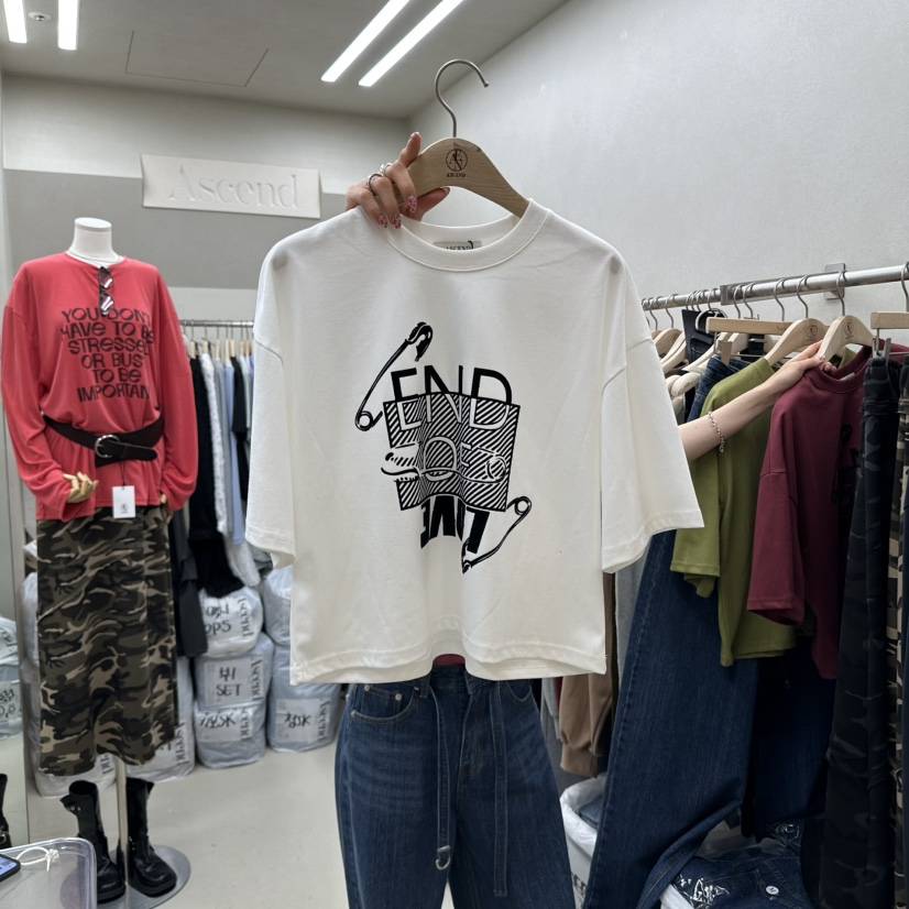 ASCEND韓國直郵㊣女士新品職業真品25秋冬人氣休閑時尚熱賣T恤ASCENDT恤