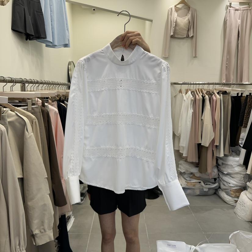 THE LOW東大門㊣直郵女士新品熱賣時尚職業休閑襯衫蕾絲衫THE LOW襯衫/蕾絲衫