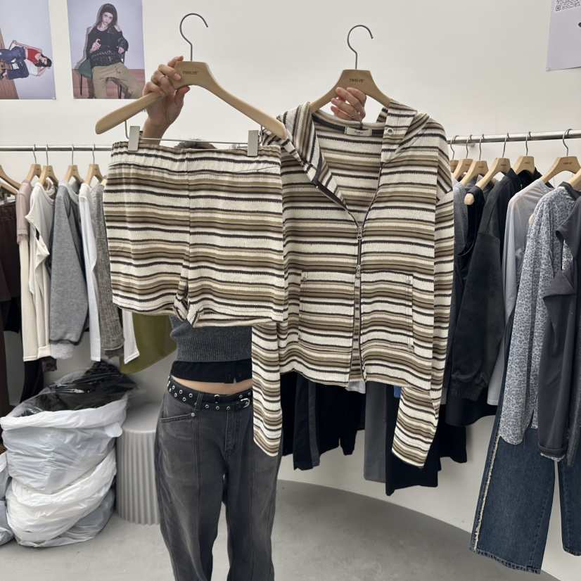 TWELVE韓國代購㊣女士新品真品休閑25秋冬人氣套裝套裝兜帽TWELVE套裝