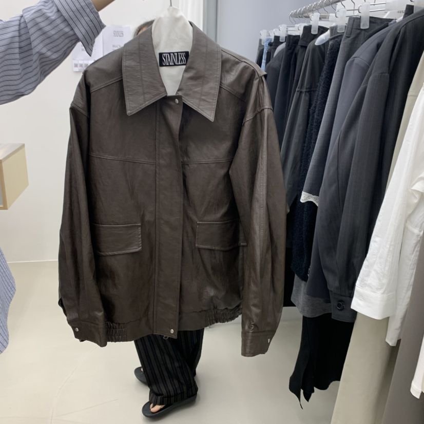 STAINLESS韓國直郵㊣女士新品人氣真品熱賣休閑職業推薦夾克STAINLESS夾克