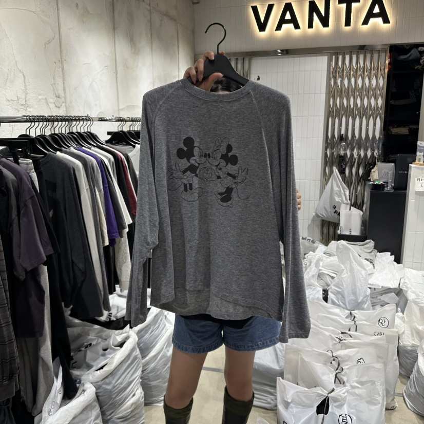 VANTA東大門㊣代購女士新品真品熱賣25秋冬長袖T恤羊絨長款VANTA長袖T恤